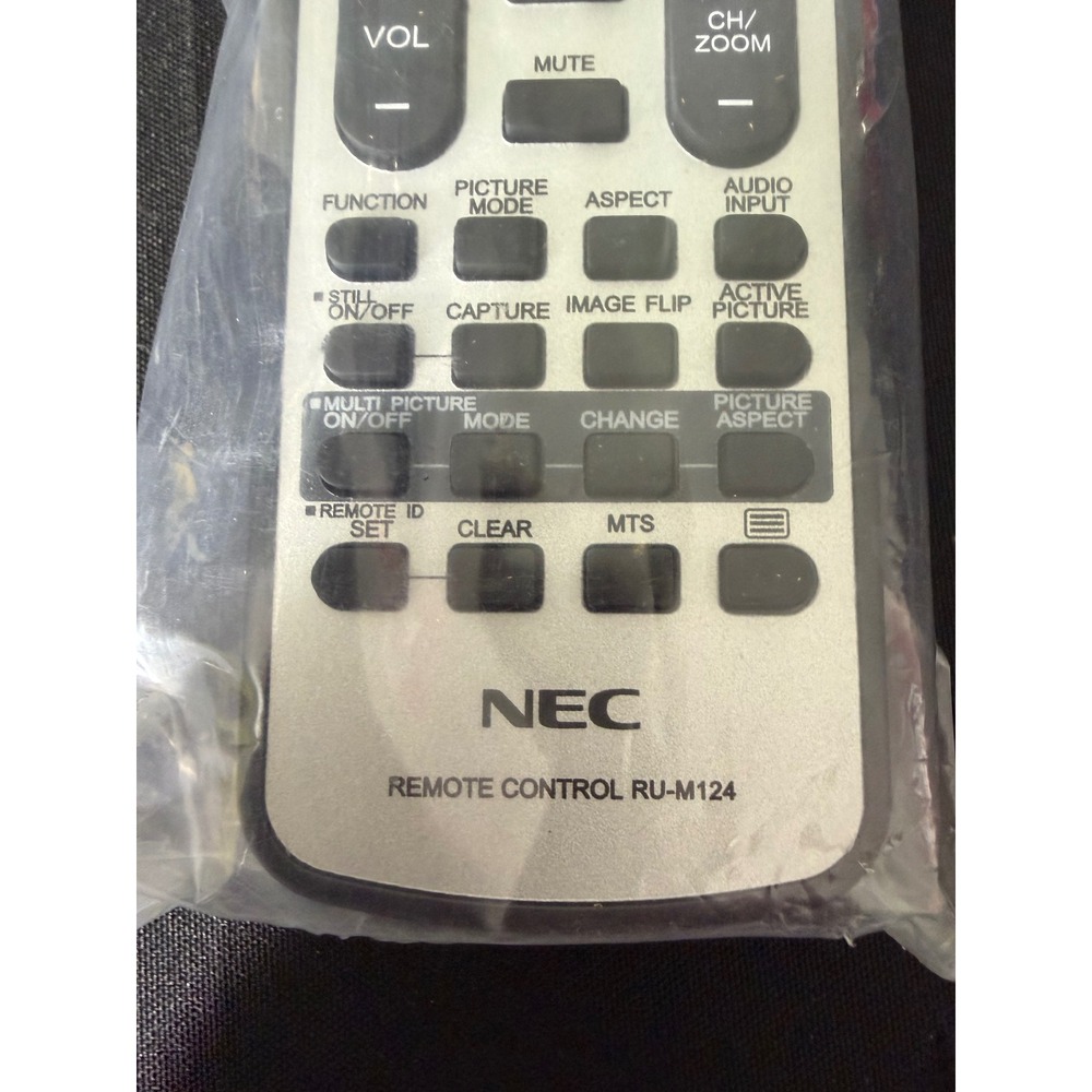 NEC‎ Remote Control RU-M124 Silver Black NEW Projector Monitor Controller - Picture 2 of 3